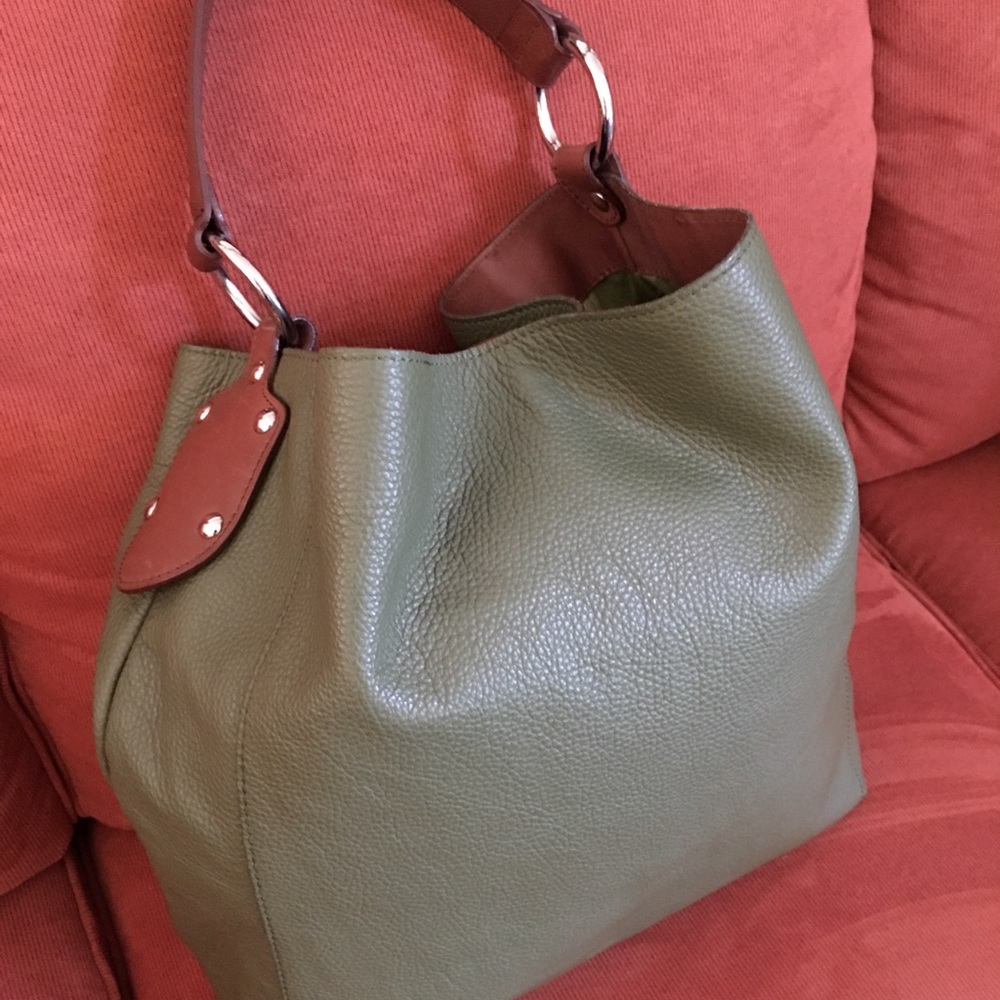 Italian Made Maurizio Taiuti Leather Shoulder Bag